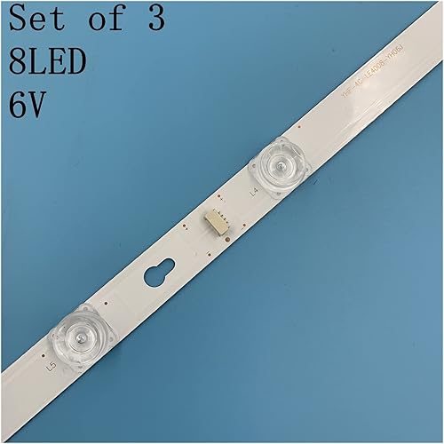 Miniatura 3 de Kit de 3 piezas 8LED 6 V Tira Conduzida Fit para Luz De Fundo para L40F3301B L40P-F 4C-LB4008-HR01J 40D2900 40HR330M08A6 V8 L40E5800A L4