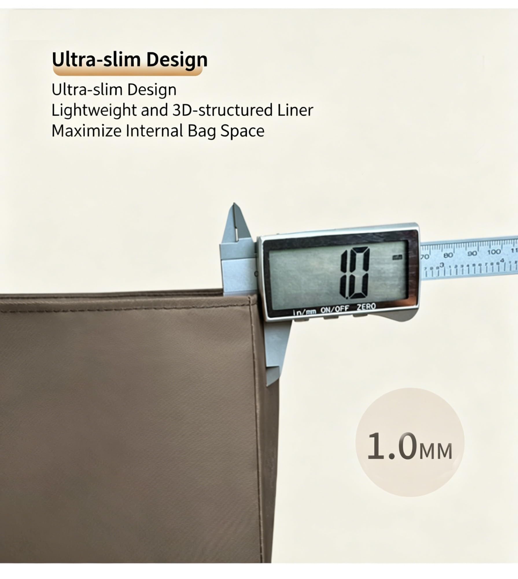 Inserto Organizador para el Bolso de Hombro Coach Hadley, Funda de Almacenamiento de Nailon(Zipper Style,S)