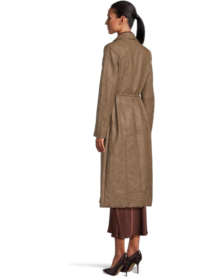 Avec Les Filles Belted Faux Leather Trench Coat - #3 of 5
