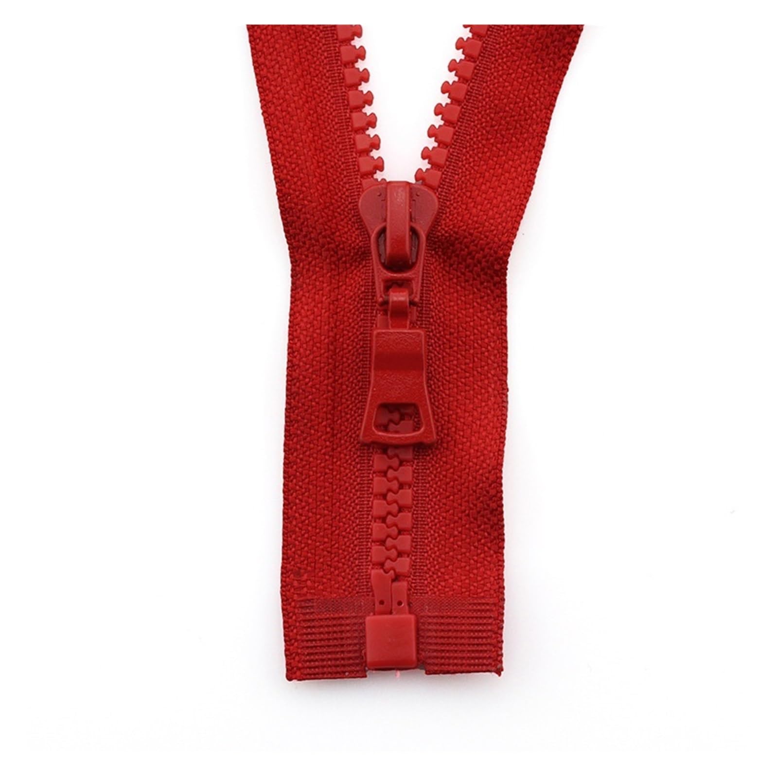 ZOLULA Zip 5# Resin Zipper 5pcs Open End Zip For Jacket Black Sleeping Bag Tent Accessories Zipper DIY Garment Sewing Zips 55/60/70/80/90cm Bag Clothes (Color : Red, Size : 60cm)
