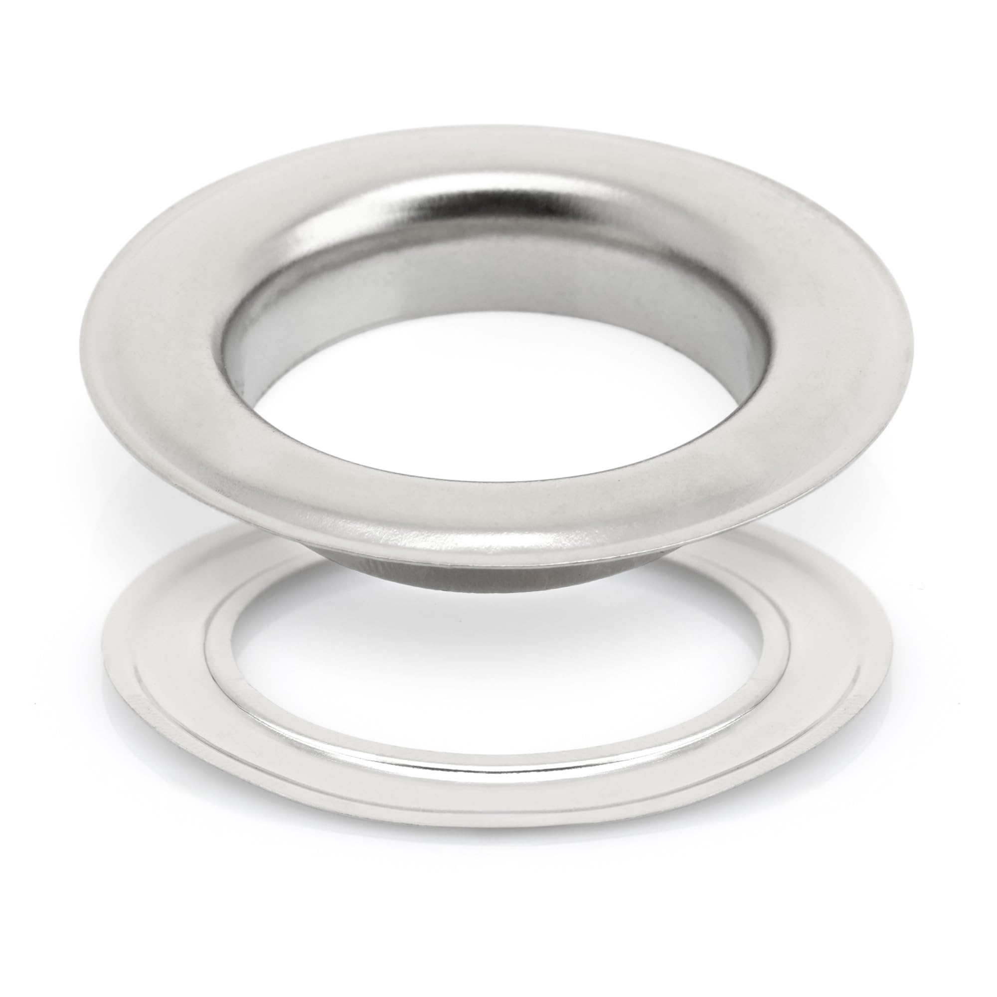 CRAFTMEMORE 1 inch Hole 10 Sets Grommets Eyelets with Washers for Leather, Tarp, Canvas (Silver)