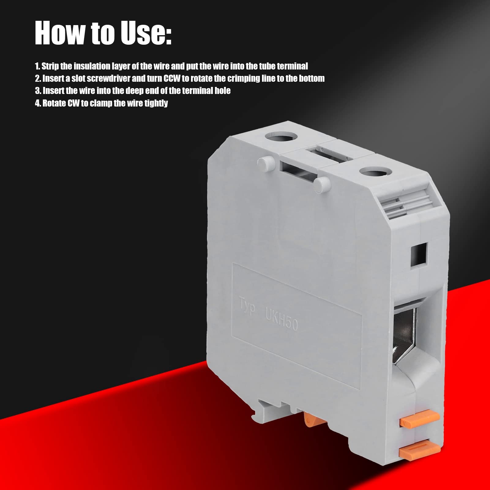 Bloque de la Abrazadera de Conexión Cable Función Combinación Fuerte para Todos los Termal UK -50N 10pcs Termal -50N