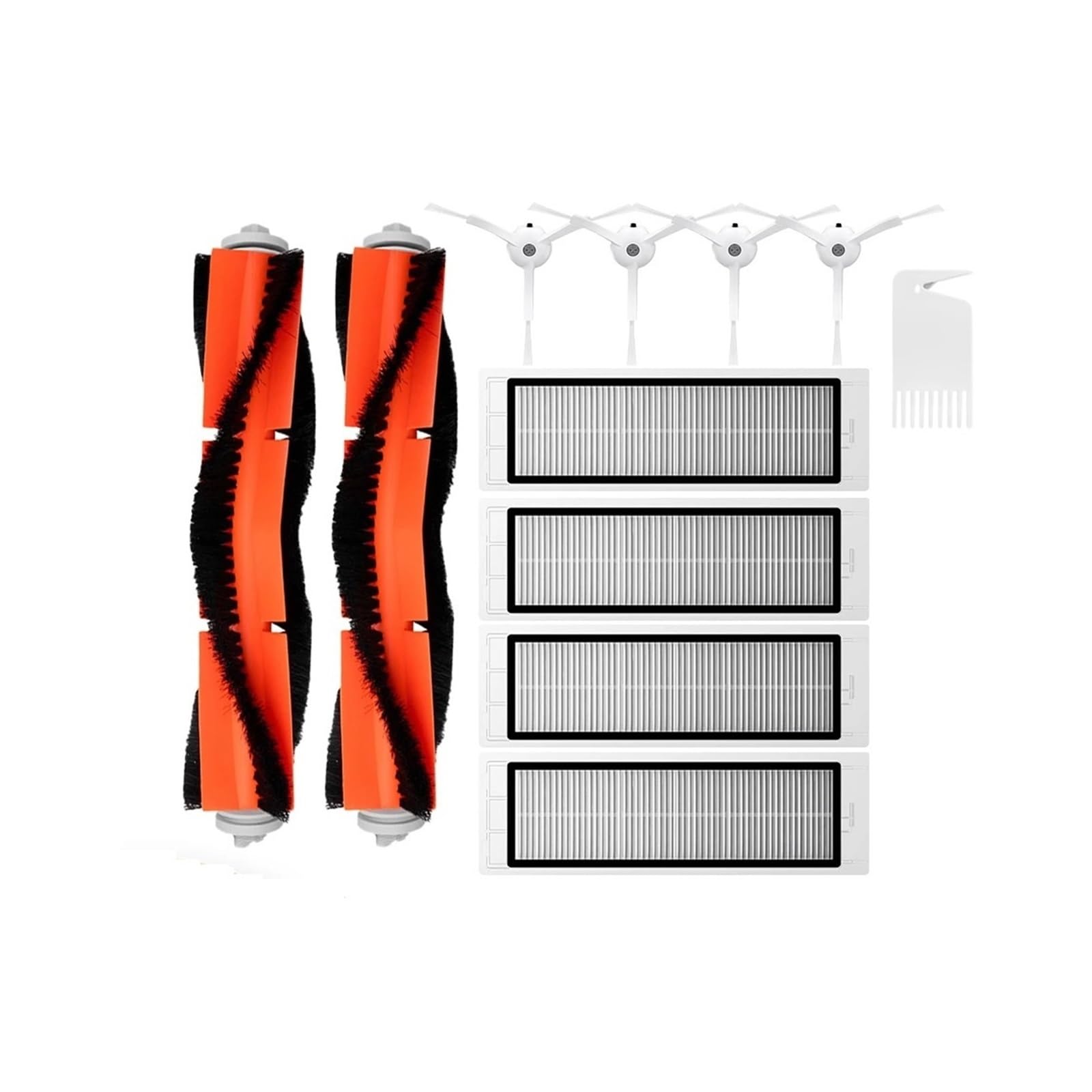 PORRSYDCD Main Side Brush Filter，Compatible With Xiaomi 1 / 1S SDJQR01RR SDJQR02RR SDJQR03RR，Compatible With Roborock E2 E3 E4 E5 S4 S4 Max S5 Robot Vacuum Cleaner Parts(Set A)