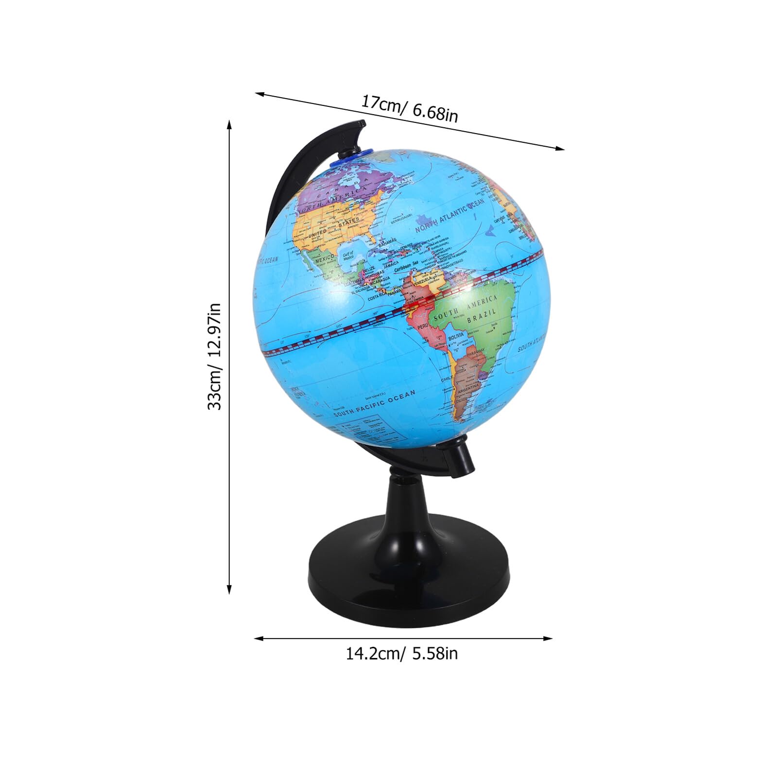 Sewroro Globo Terráqueo Montessori Aula Globo Giratorio Aprendizaje Infantil Decoración Accesorios de Oficina