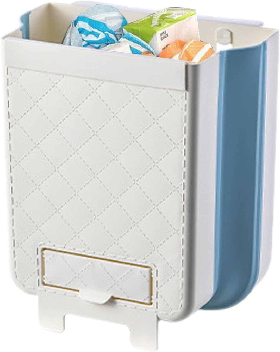Foldable Trash Can - Folding Trash Can Foldable Waste Bin | Space-Saving Countertop Collapsible Trash Can Small Garbage Bin Under Sink for Bedroom, Bathroom, Kitchen, Living Room Soptec