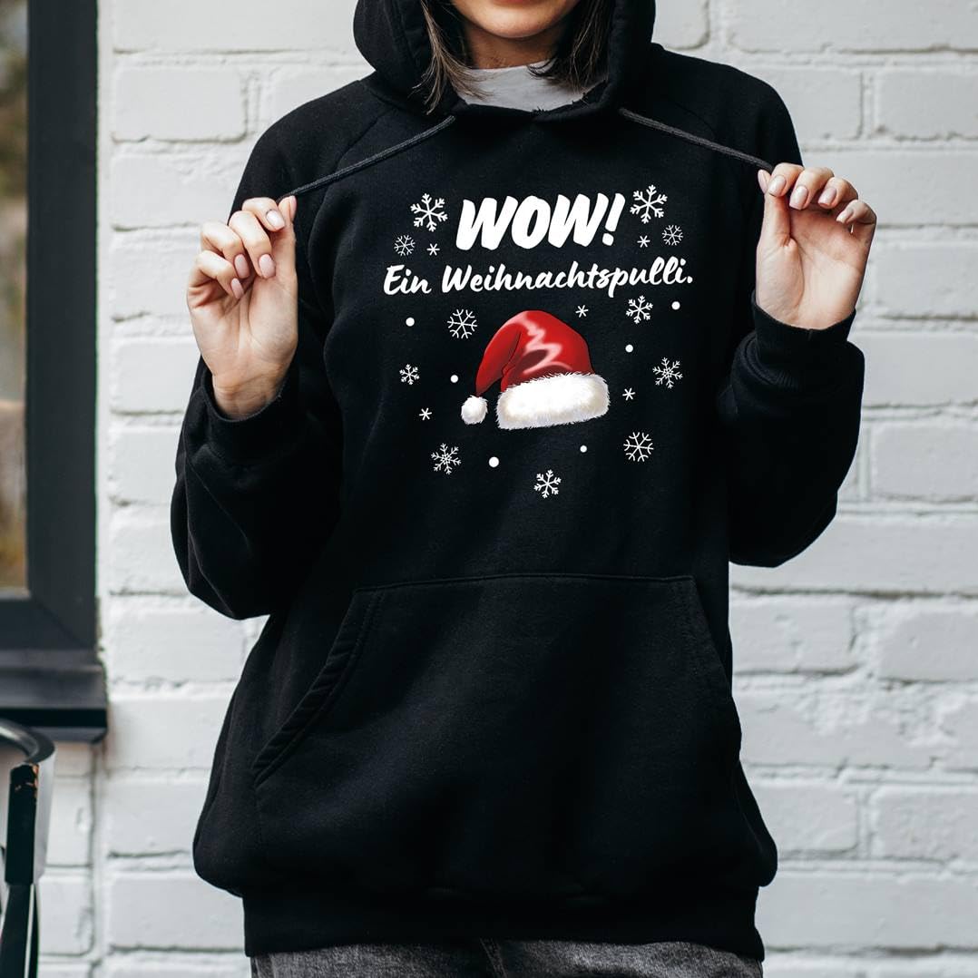 Tassenbrennerei Weihnachtspullover Spruch: Wow! EIN Weihnachtspulli - Pullover, Hoodie lustig Weihnachten - Herren, Damen - Geschenk Männer, Frauen