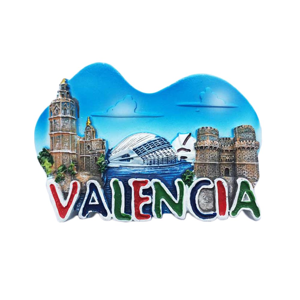 Wedarego Valencia Spain 3D Refrigerator Magnet Travel Souvenir Sticker,Spain Hand-Made Home And Kitchen Decoration Fridge Magnet