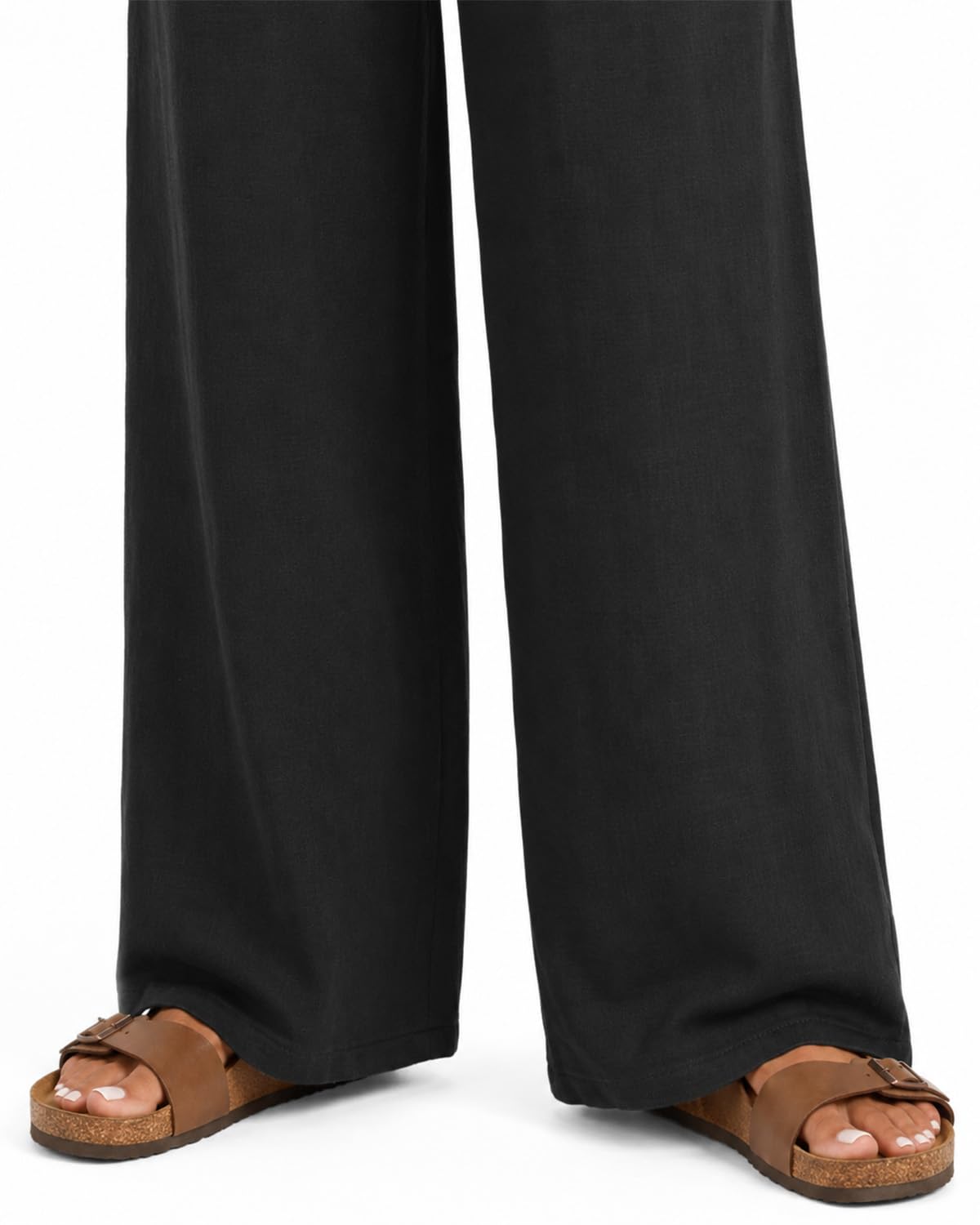 Zylioo Leinenhose Damen Extra Lang Hose Lang Bein Casual Stoffhose Trouser | Baggy Sommerhose Freizeithose Urlaub Alltag
