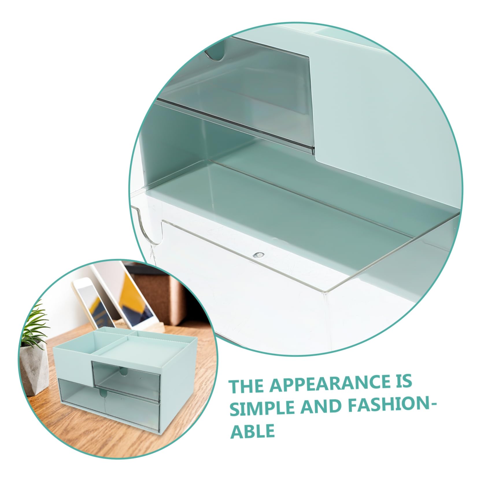 Organizzatore da Scrivania Cassetto Design Multifunzione per Riporre Cotton Fioc Dischetti Struccanti e Articoli di Cancelleria Ordinato e Pratico per Ufficio Domestico