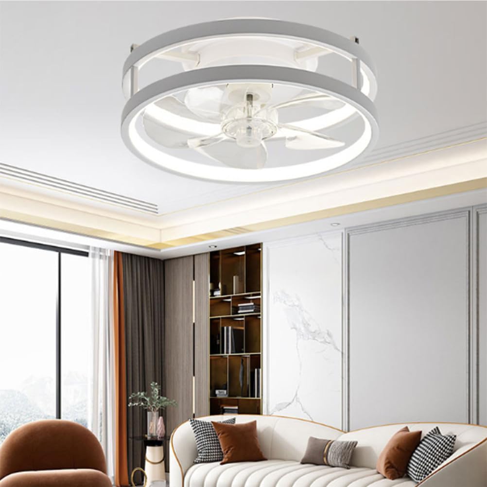 Piptyllite 6-Speed Quiet Ceiling Fan Light, Powerful Airflow for Bedroom & Living Room