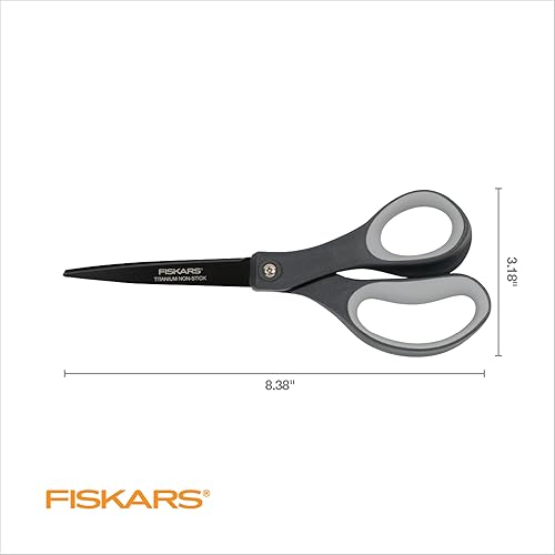 Miniatura 6 de Fiskars Tijeras multiusos de titanio antiadherente Comfort Grip de 8" -