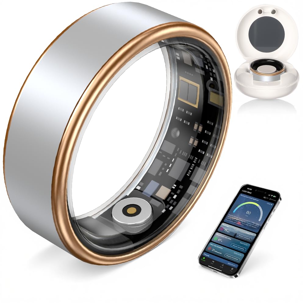 UouNeaCo 2025 Smart Ring for Women Men - Fitness Tracker with Heart Monitor Sleep Tracker Step Counter Fitness