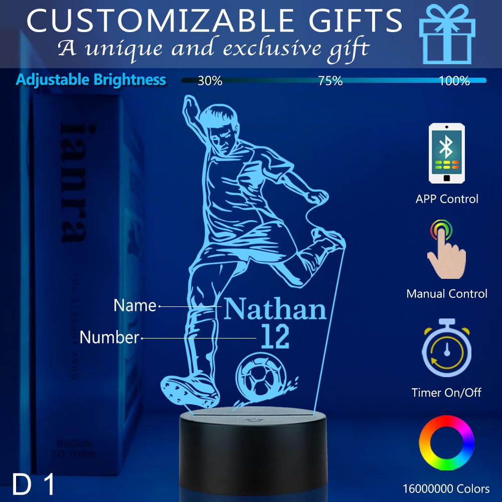 Luce Notturna A LED In Acrilico Con Nome E Base In Legno, Personalizzata Con Animali Della - Foto 2