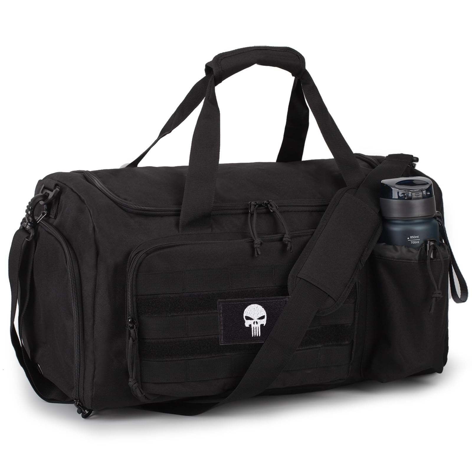 Bolsa Táctica Gimnasio Hombre, Bolsa Lona Grande 40L para Viajes | Bolsa Deportiva Táctica Gran Capacidad con Múltiples Compartimentos, Multifuncional e Impermeable para Camping y Senderismo