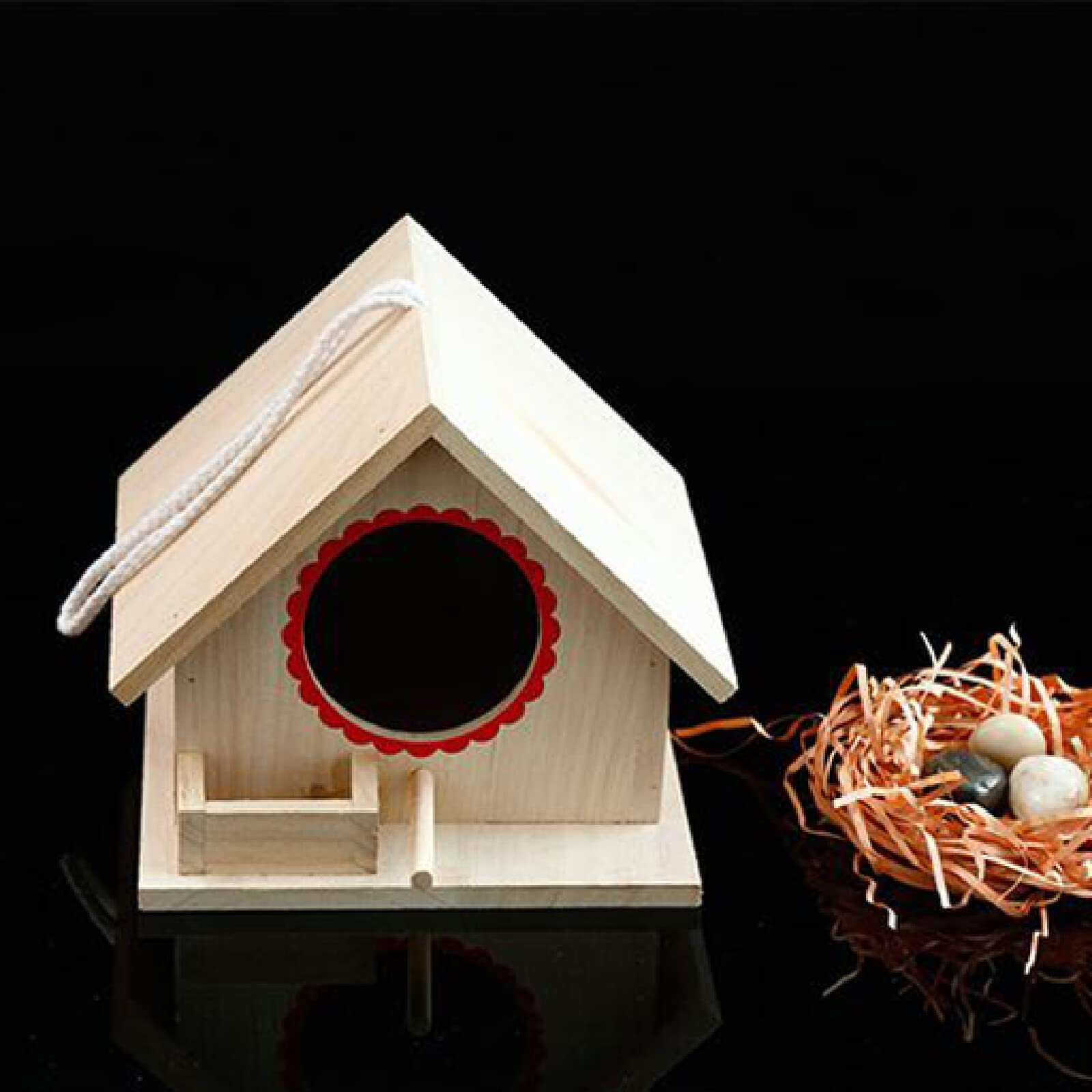 Nido de pájaros, Nido de cría for pájaros pequeños, casa Colgante Bolsillo, Regalo for jardín en climas fríos