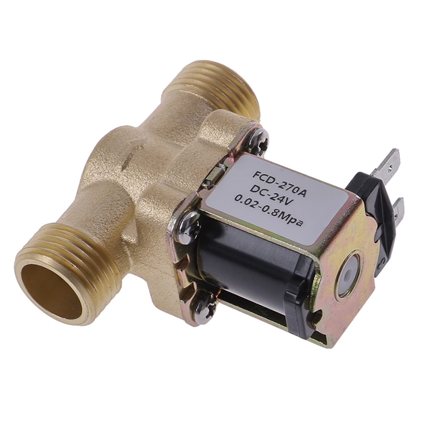 Ieumjnat One Color 1Pc Dc 12V 24V Ac 220V G1/2'' Brass Electric Solenoid Valve For Solar Water Heater(220 Volt)