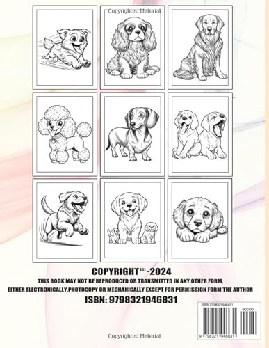 Adorable Dog Coloring Book For Kids And Adults: 55 Cute nd adorable dog coloring pages for kids and