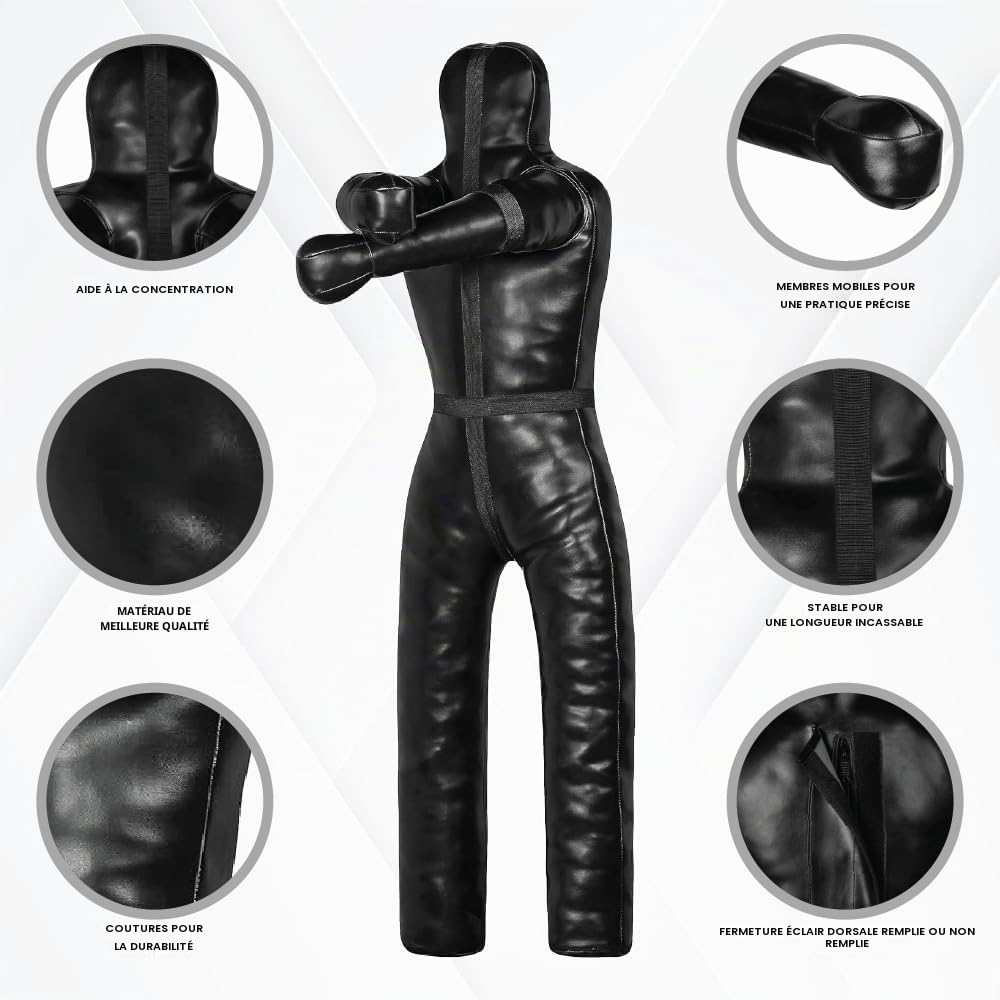 Shelly Mannequin de lutte MMA pour adulte BJJ, judo, lutte debout, Jitsu, MMA Brésilien, entraînement d'autodéfense, MMA – non rempli – 170 cm