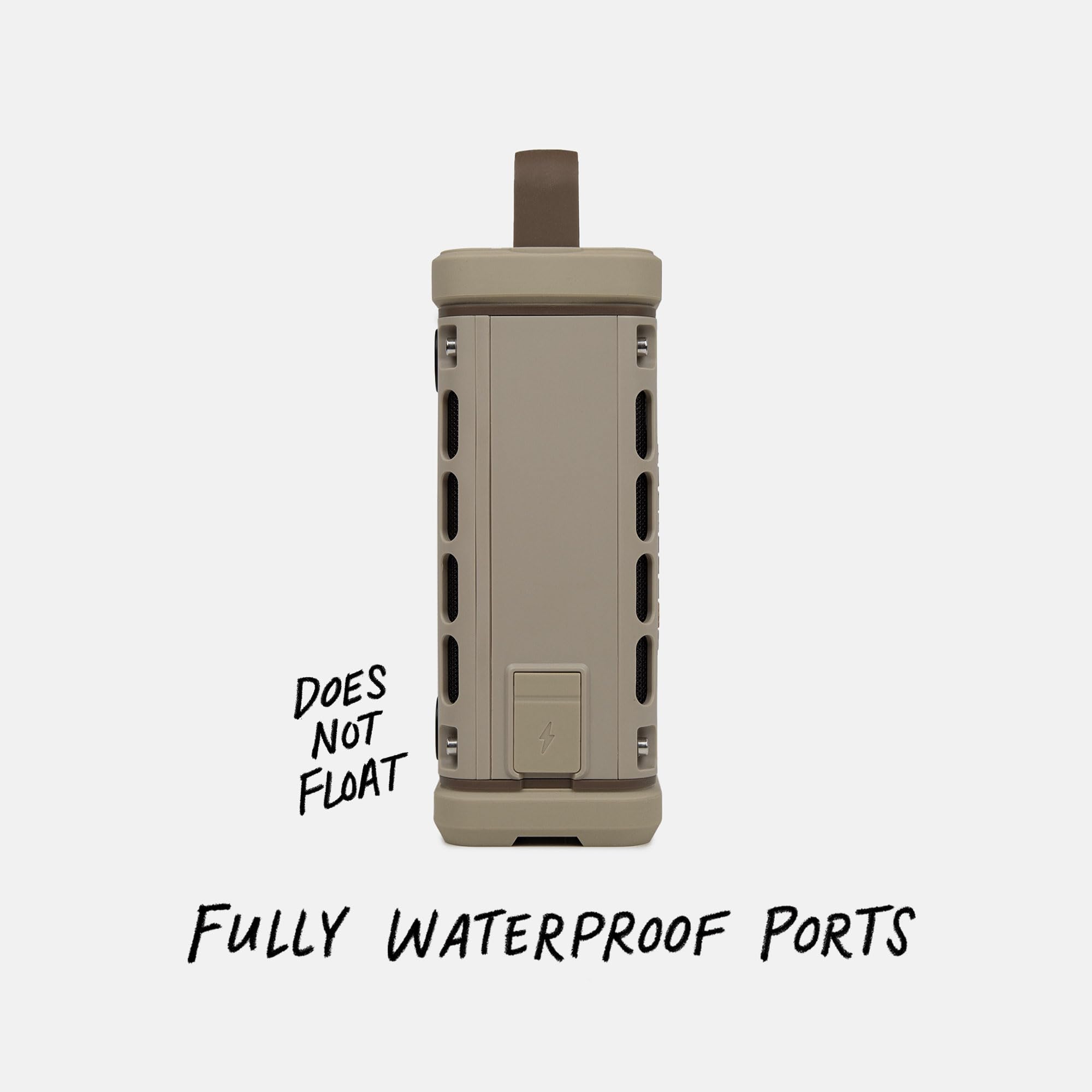 Turtlebox Ranger: Loud! Outdoor Portable Bluetooth 5.4 Speaker | Rugged, Waterproof, Ultra-Portable | Plays to 105db, Deep Bass, Shockproof, Unlimited Pairing for Full Stereo Experience, Tan