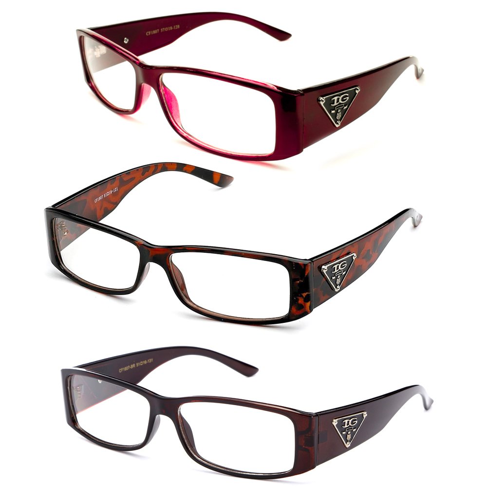 Newbee Fashion- IG High Fashion Stylish Casual Rectangular Plastic Frames Clear Lens Eye Glasses Unisex