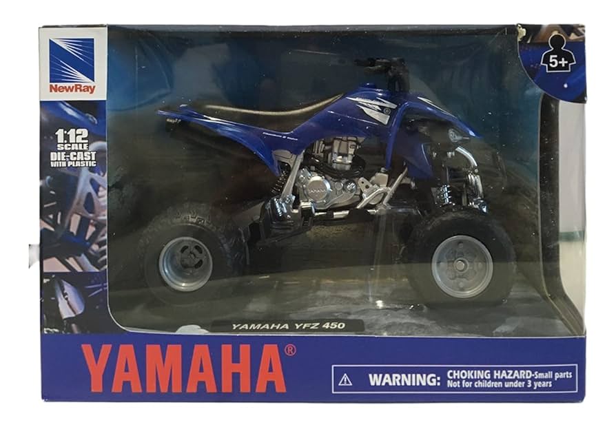 New-Ray Yamaha Raptor 660R Quad ATV Wit 1/12 Schaalmodel Speelgoed