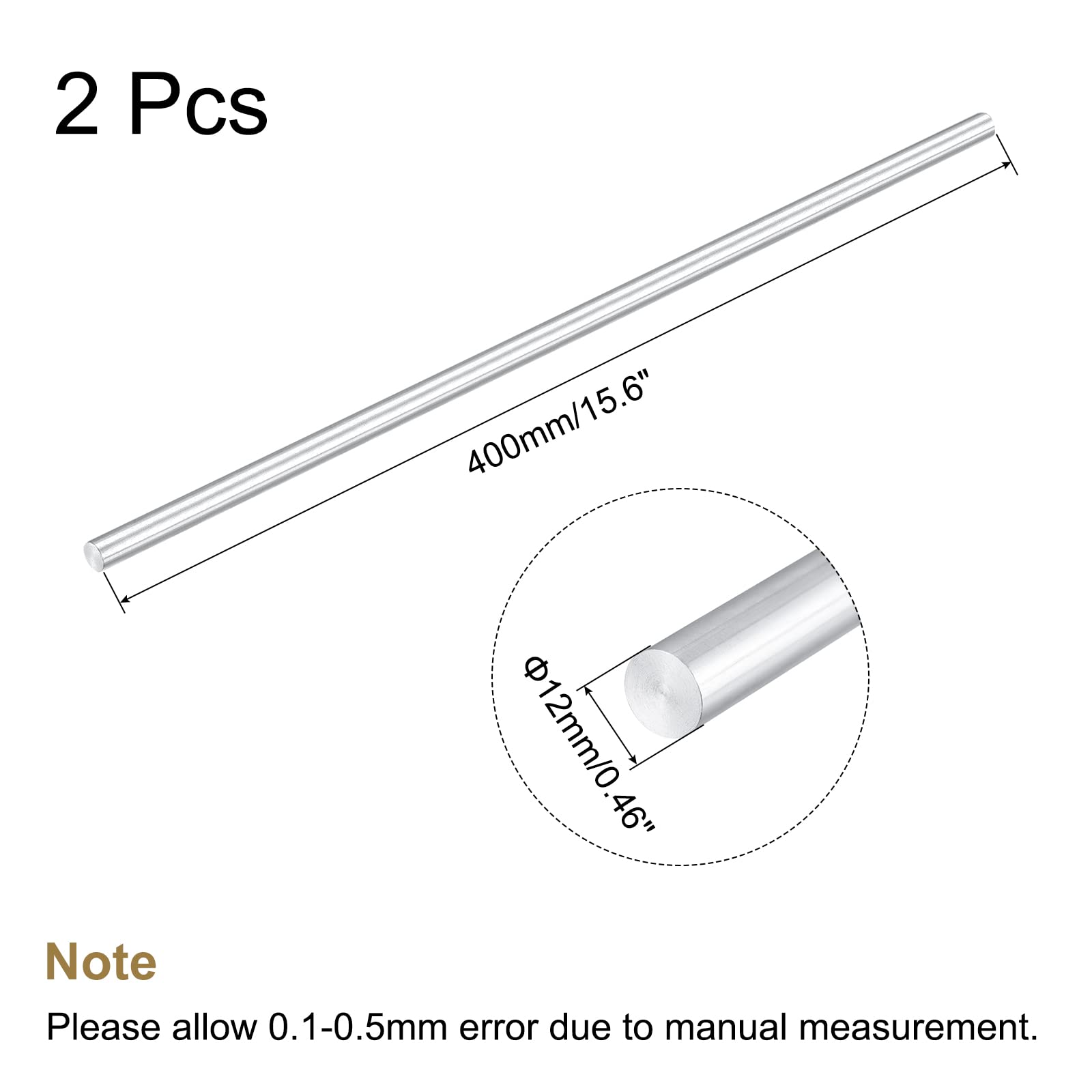 Meccanixity Aluminum Solid Round Rod 12mm Diameter 300mm Length Lathe | Seychelles Meccanixity Aluminum Solid Round Rod 12mm Diameter 300mm Length Lathe | Seychelles