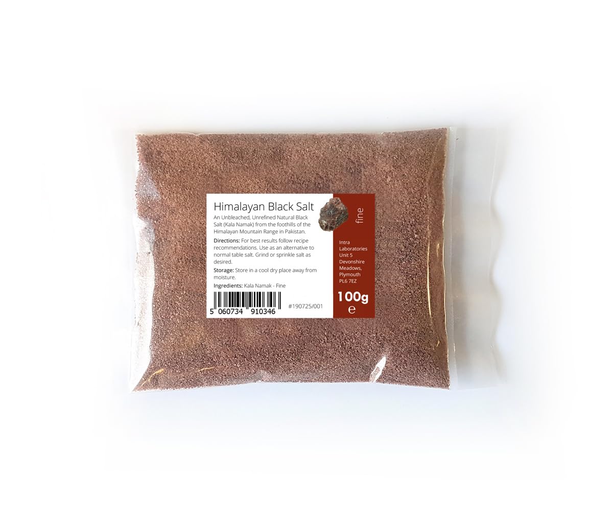 Intralabs - Black Himalayan Salt 100g - Pure & Naturally Organic Food Grade Kala Namak Fine