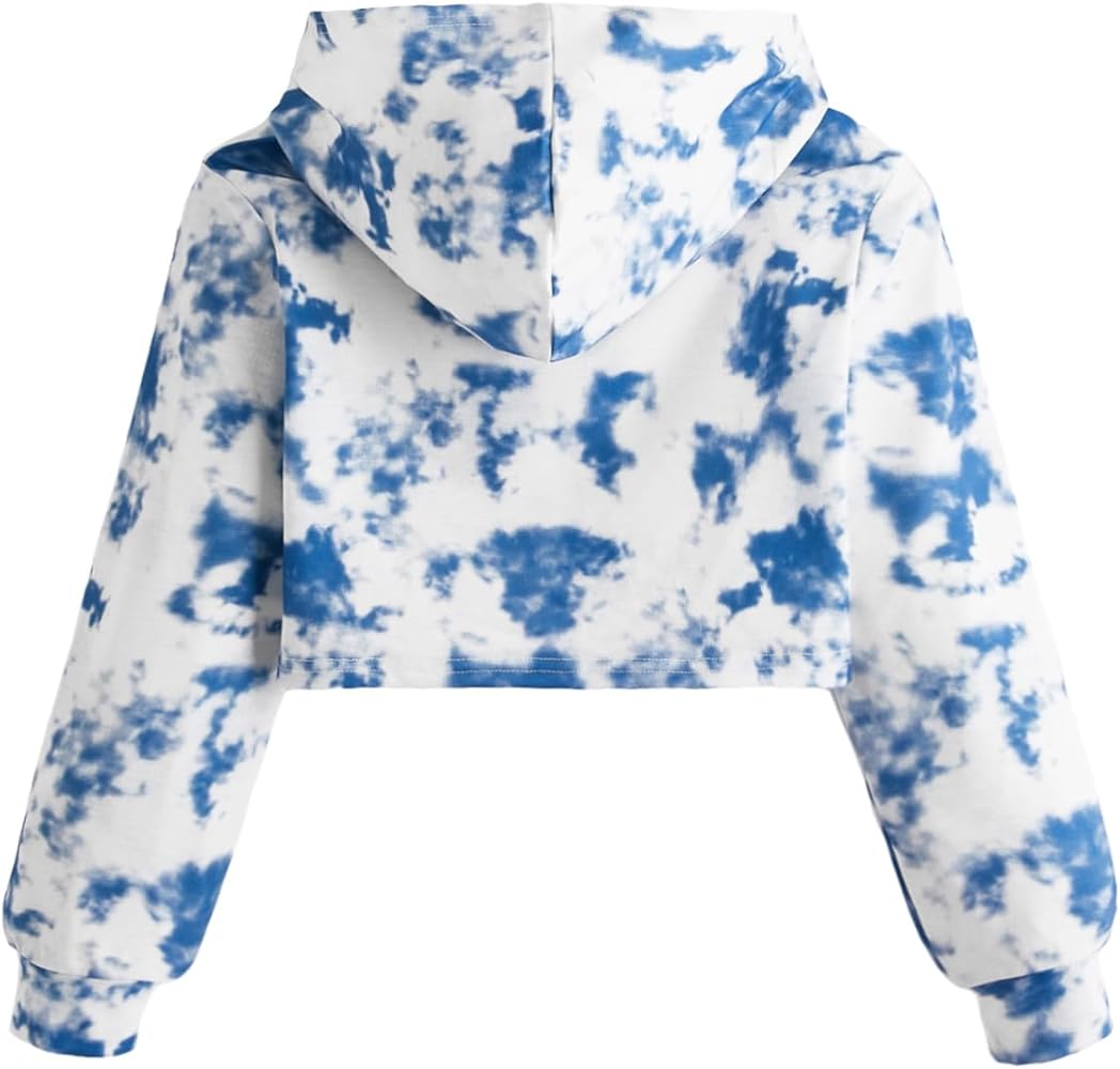 Amazon.com: OYOANGLE Girl's Tie Dye Butterfly Print Long