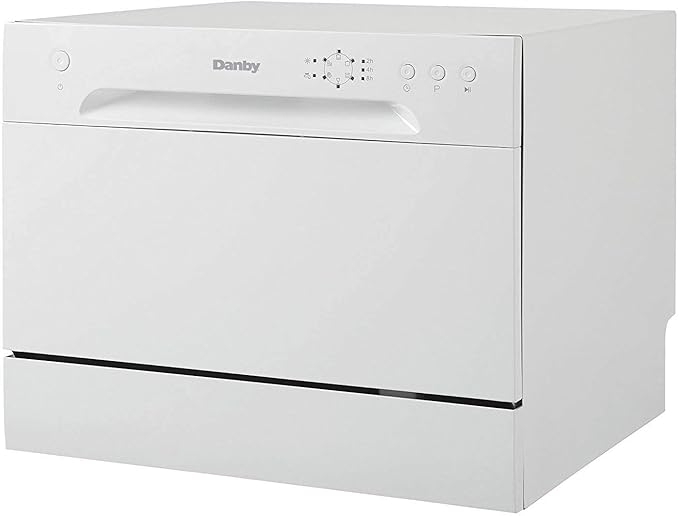 Danby DDW621WDB Countertop Dishwasher with 6 Place Settings, 6 Wash