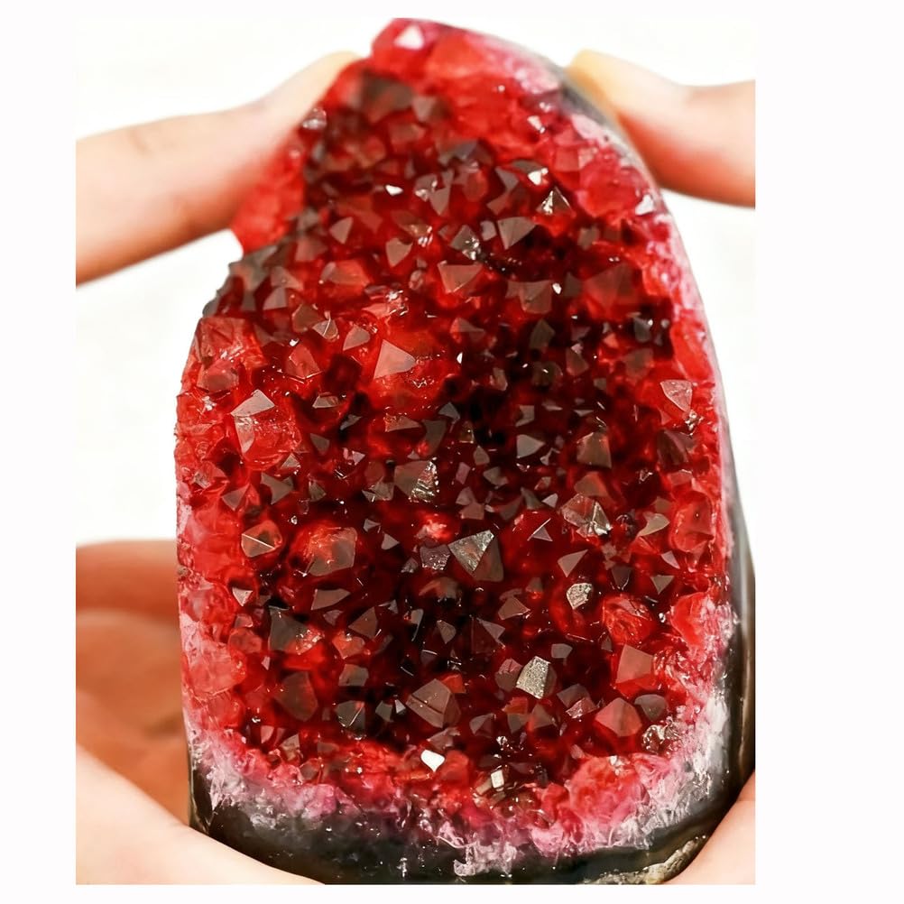 QWZTAEOZA Crystal Rock, Large Clusters Stone, Quartz Stones Raw,Amethyst Geode Cave 500G for Relaxation,3
