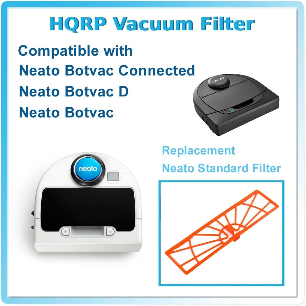 HQRP Filter (10 pack) compatible with Neato BotVac D Series D3 D5 Connected Robot Vacuums, Standart Filter Replacement