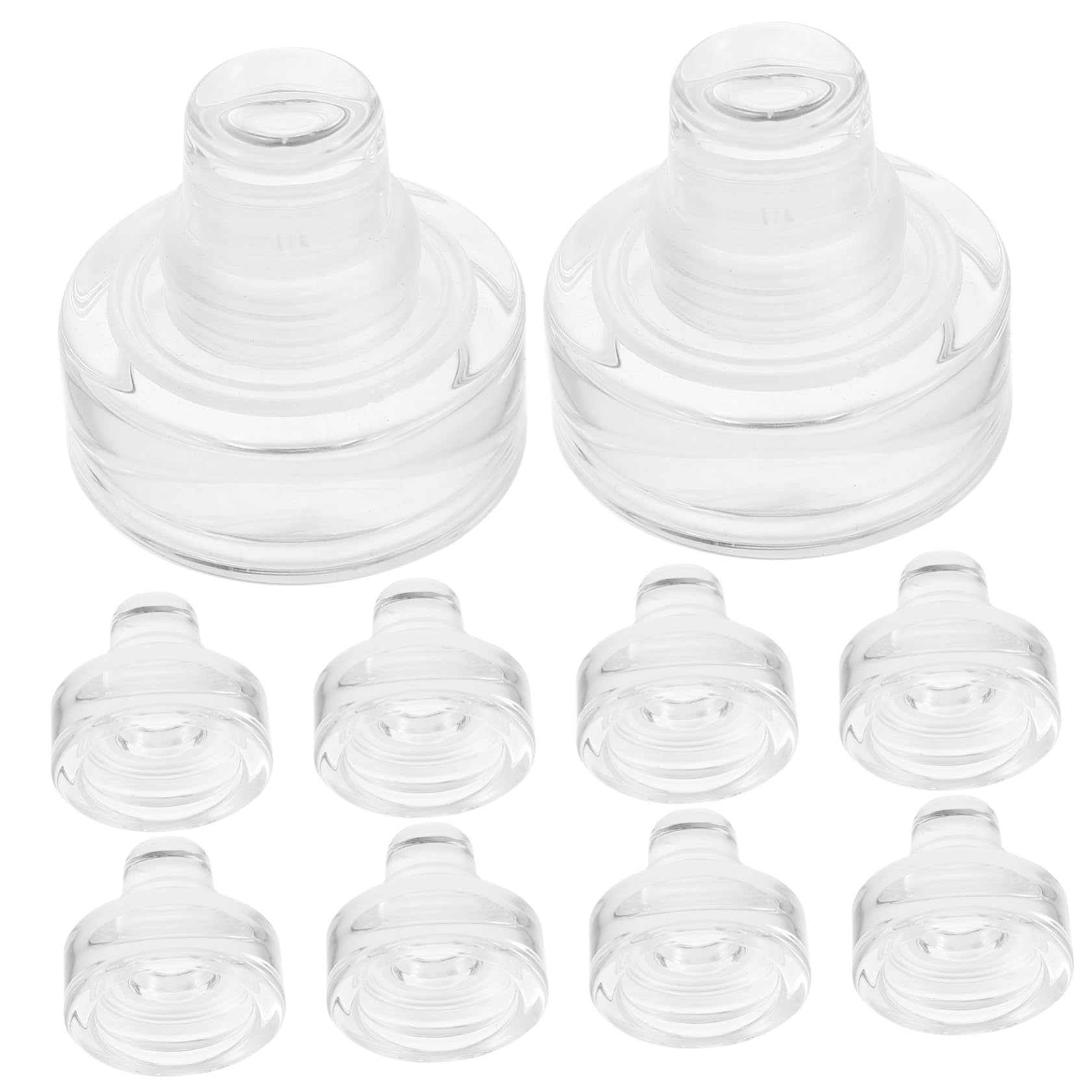 Tappi per Bottiglie di Vino Chiusura Ermetica Silicone Set 10 in Vetro a Forma T Riutilizzabili e Antigoccia per Uso Domestico