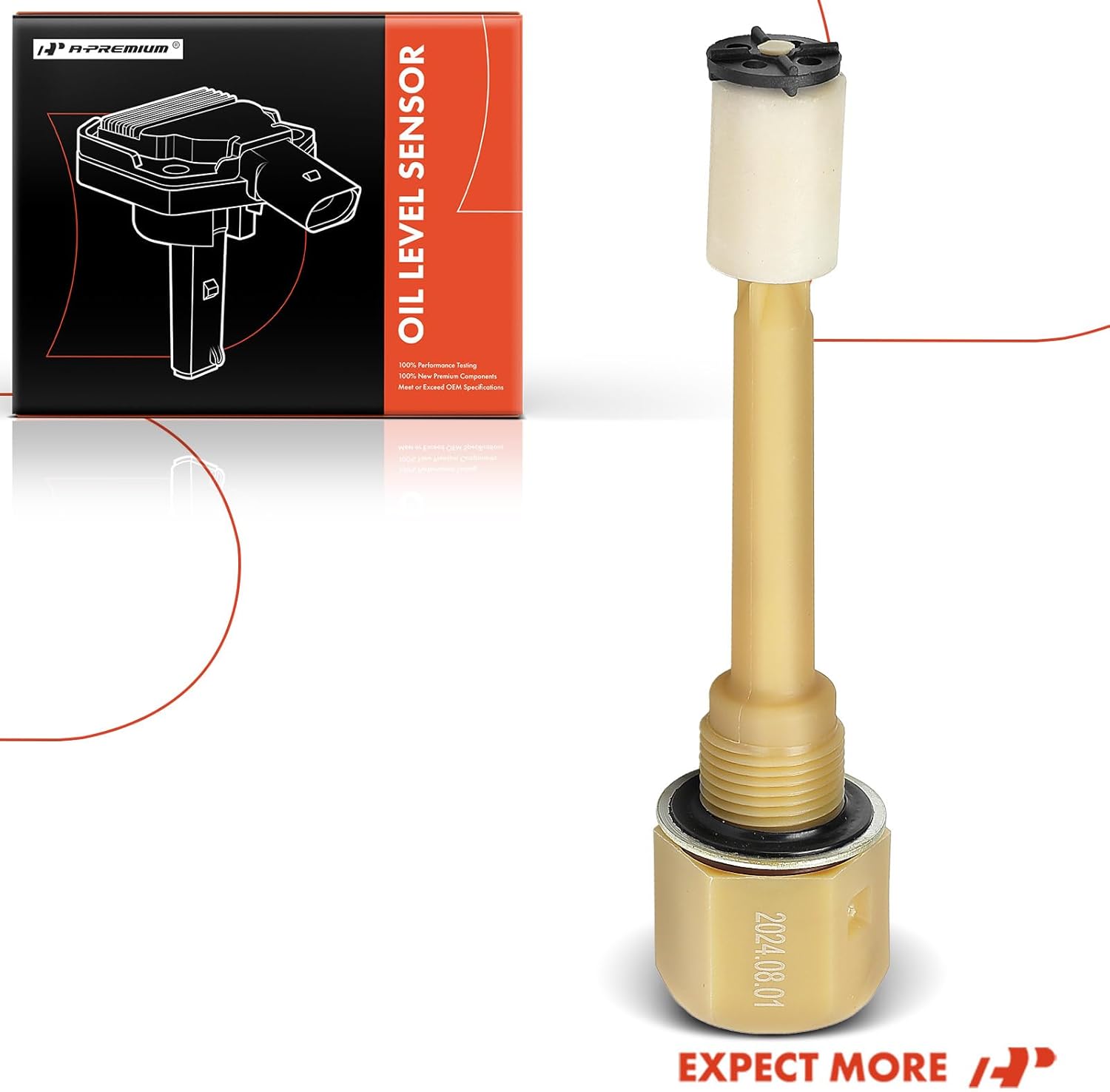 A-Premium Engine Oil Level Sensor Compatible with Chevrolet Silverado 2500 HD Classic, Suburban 2500, Express 3500, Corvette, Avalanche 2500, Caprice & GMC Sierra 2500 HD C3500HD & Buick & Oldsmobile