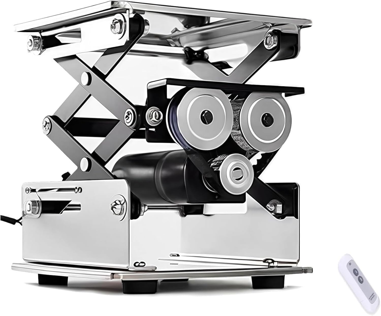 Plate-forme Élévatrice Électrique De Laboratoire, Petit Support De Levage En Acier Inoxydable Avec Télécommande, Charge Mobile 10 Kg, Tables Élévatrices For Les Entreprises(15 * 15cm)