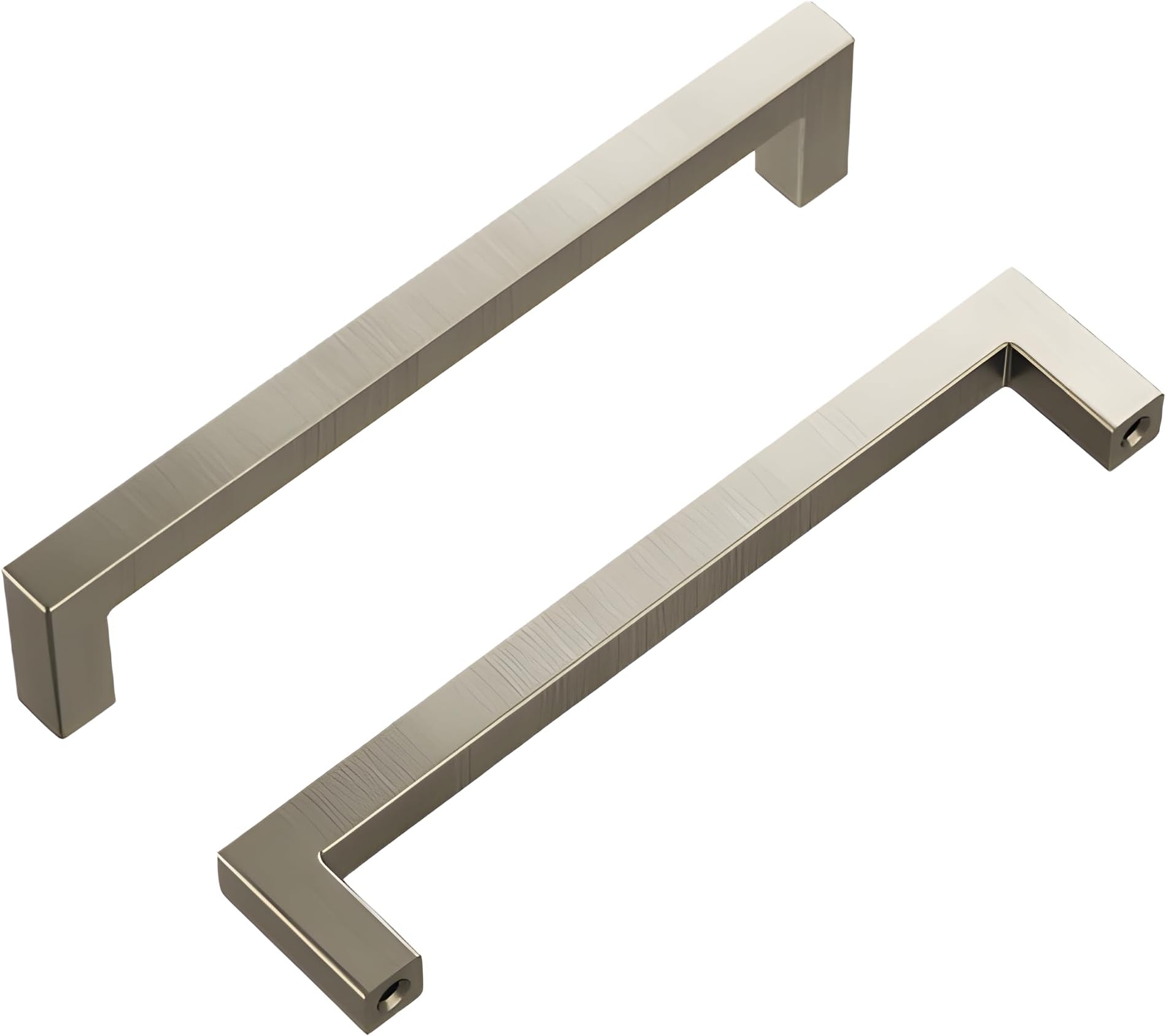 Hickory Hardware Solid Core Kitchen Cabinet Pulls, Luxury Cabinet Handles, Hardware for Doors & Dresser Drawers, 5-1/16 Inch (128mm) Hole Center, Stainless Steel, Skylight Collection (Pack of 1)