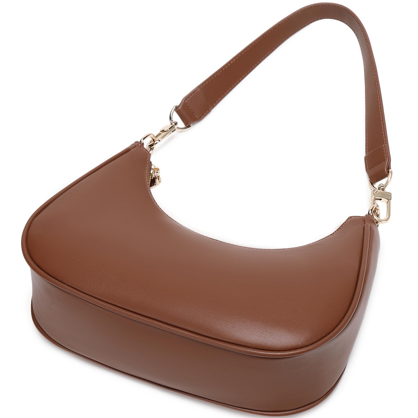 Women's Shoulder Bags Cute Hobo Purses Vintage Handbags with Zipper Lightweight Underarm for Dating Shopping Gift (Brown) view 4