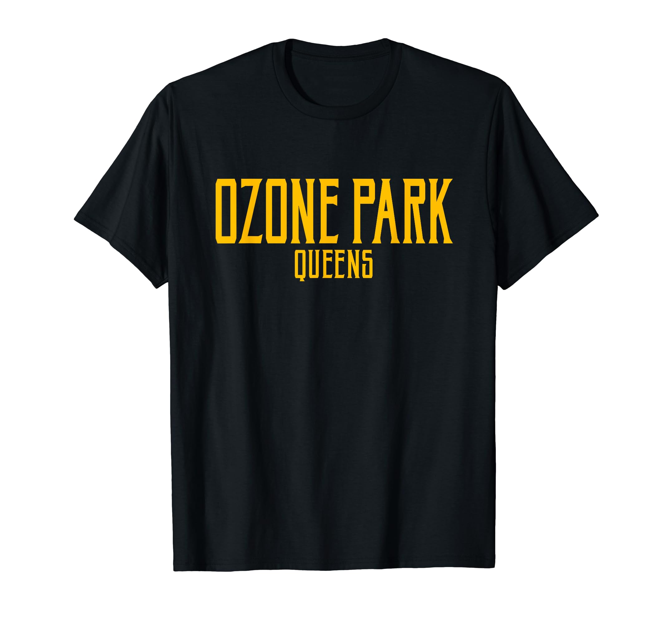 Ozone Park Queens NY Vintage Text Amber Print T-Shirt