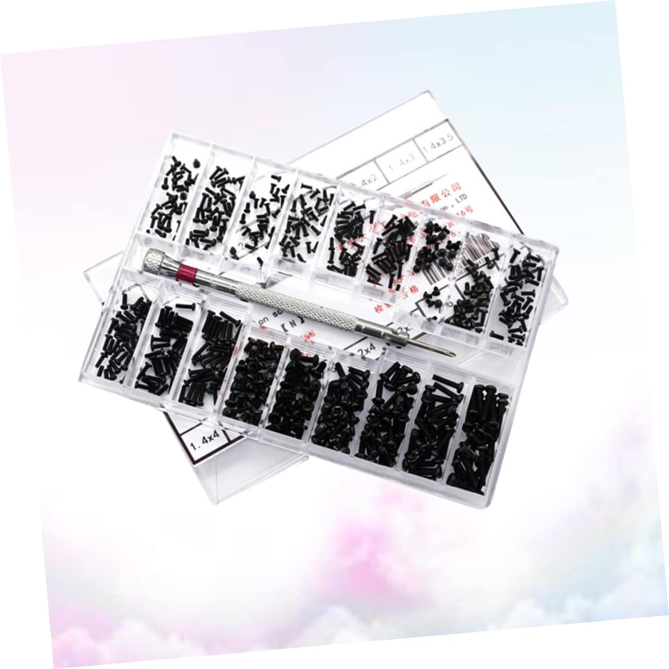 iplusmile 3stücke Teiliges Miniatur Schraubenset Für Brillen Und Präzise Countersunk Round Schrauben Stabiler Sortierbox Für Reparaturen Und -projekte