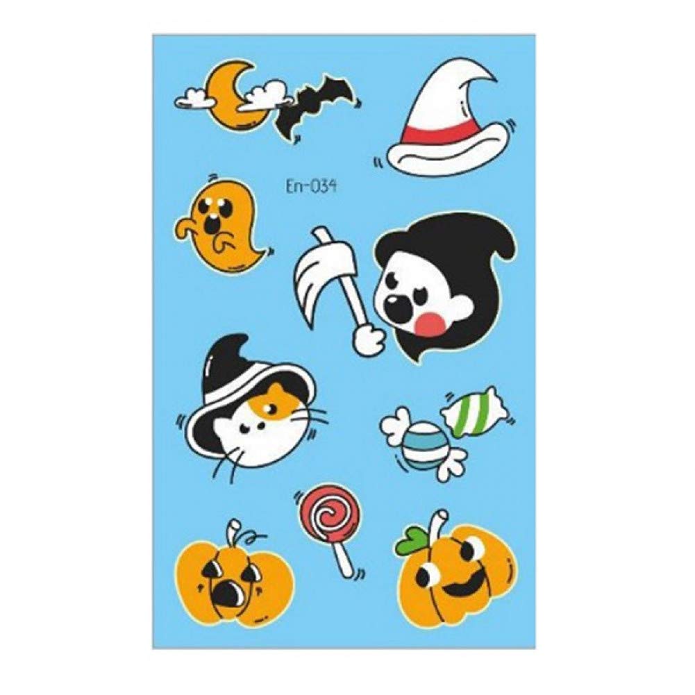 YHNSXZ 1Pc Halloween Luminous Tattoo Ghost Taty For Kids Fake Tattoo Witch Glowing in Dark Waterproof Temporary Tattoo Stickers