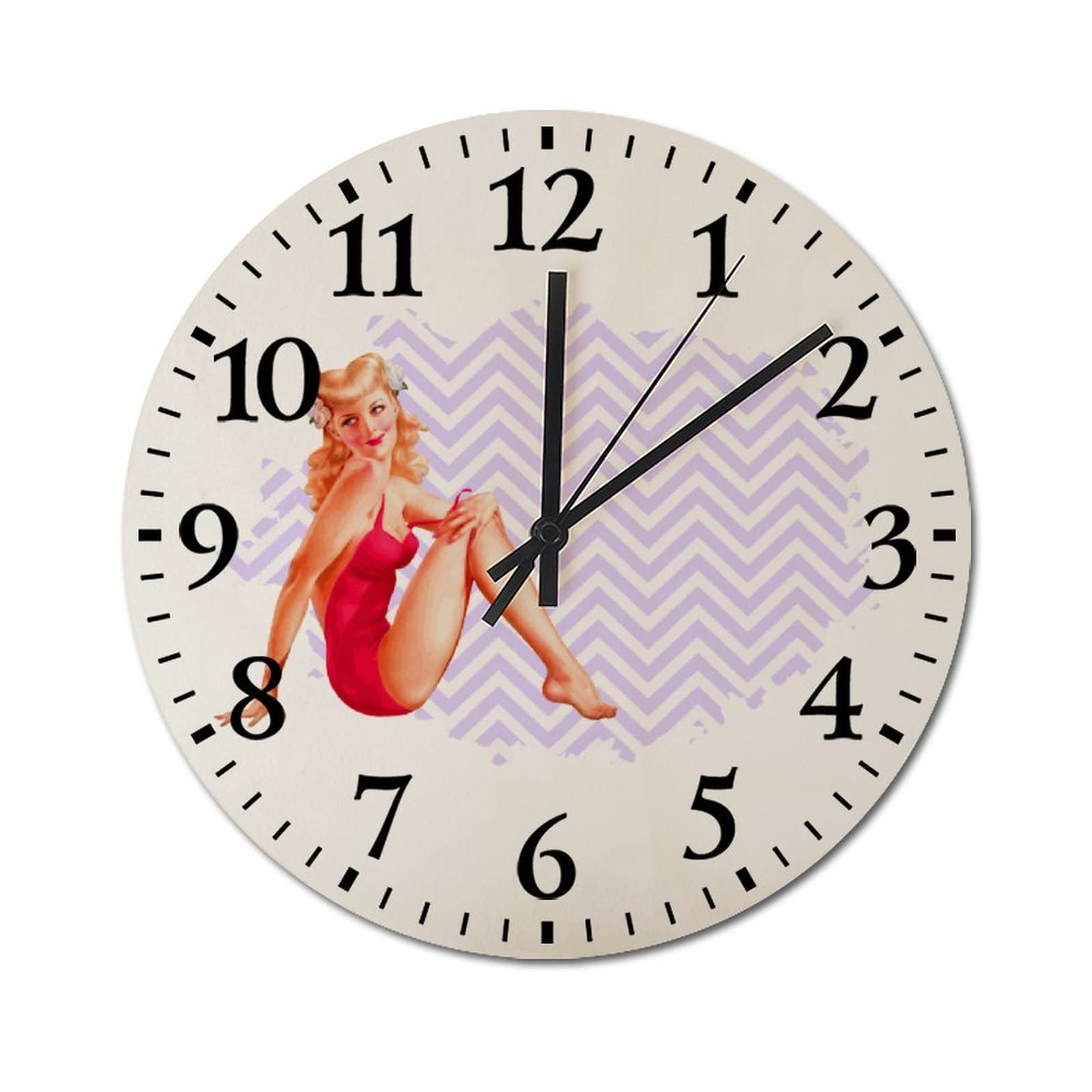 Pendule cuisine vintage pin-up pour décorer un bar ou un salon