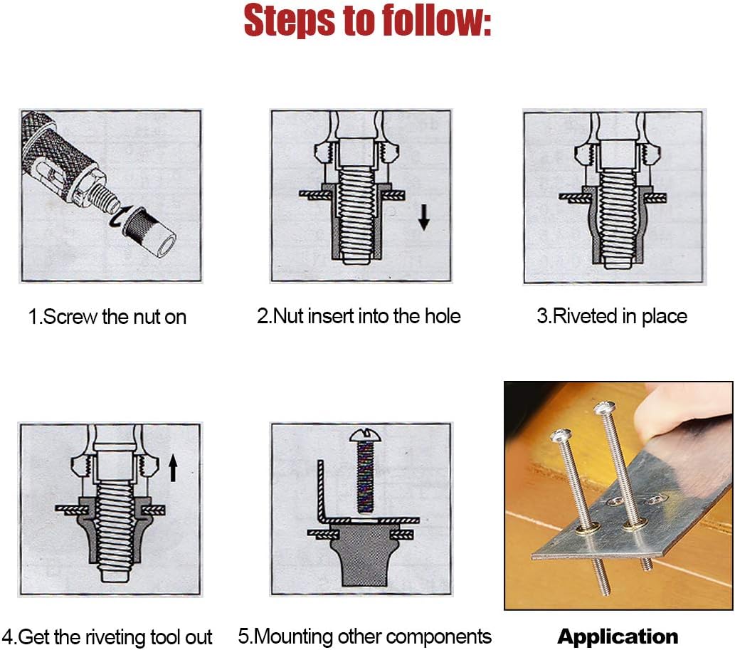 Exсluѕіvе Dіѕсоunt 🔥 Hilitchi 120 Pcs #8-32 UNC Rivet Nuts Threaded Insert Nut (#8-32 UNC Rivnut) Exсluѕіvе Dіѕсоunt 70% Prісе Hilitchi 120 Pcs #8-32 UNC Rivet Nuts Threaded Insert Nut (#8-32 UNC Rivnut)