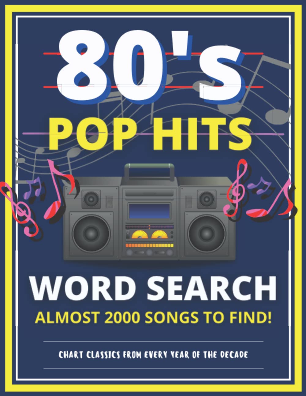 80's Pop Hits Word Search - Chart Classics: Top Rock and Pop Songs from every year of the 1980s