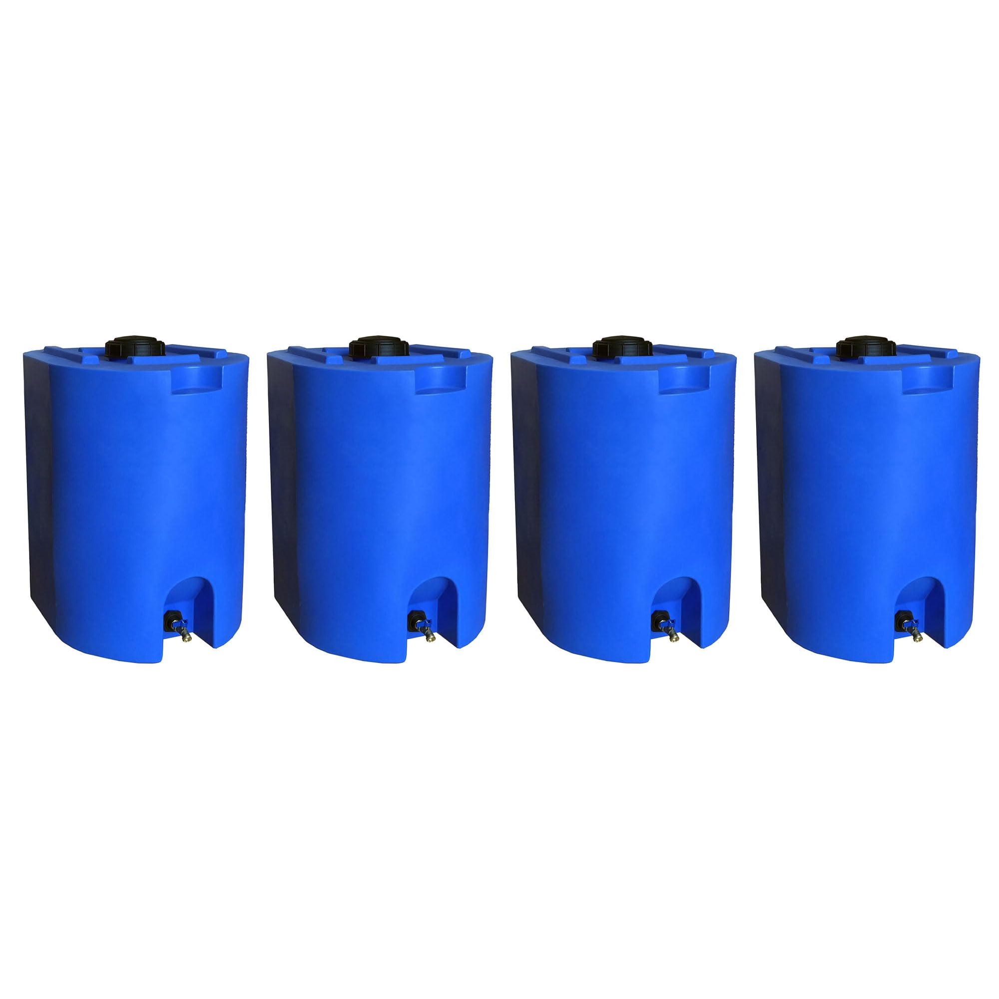 4 Pack Water Tank, Rain Barrel Storage, Stackable Drum, 55 Gallon