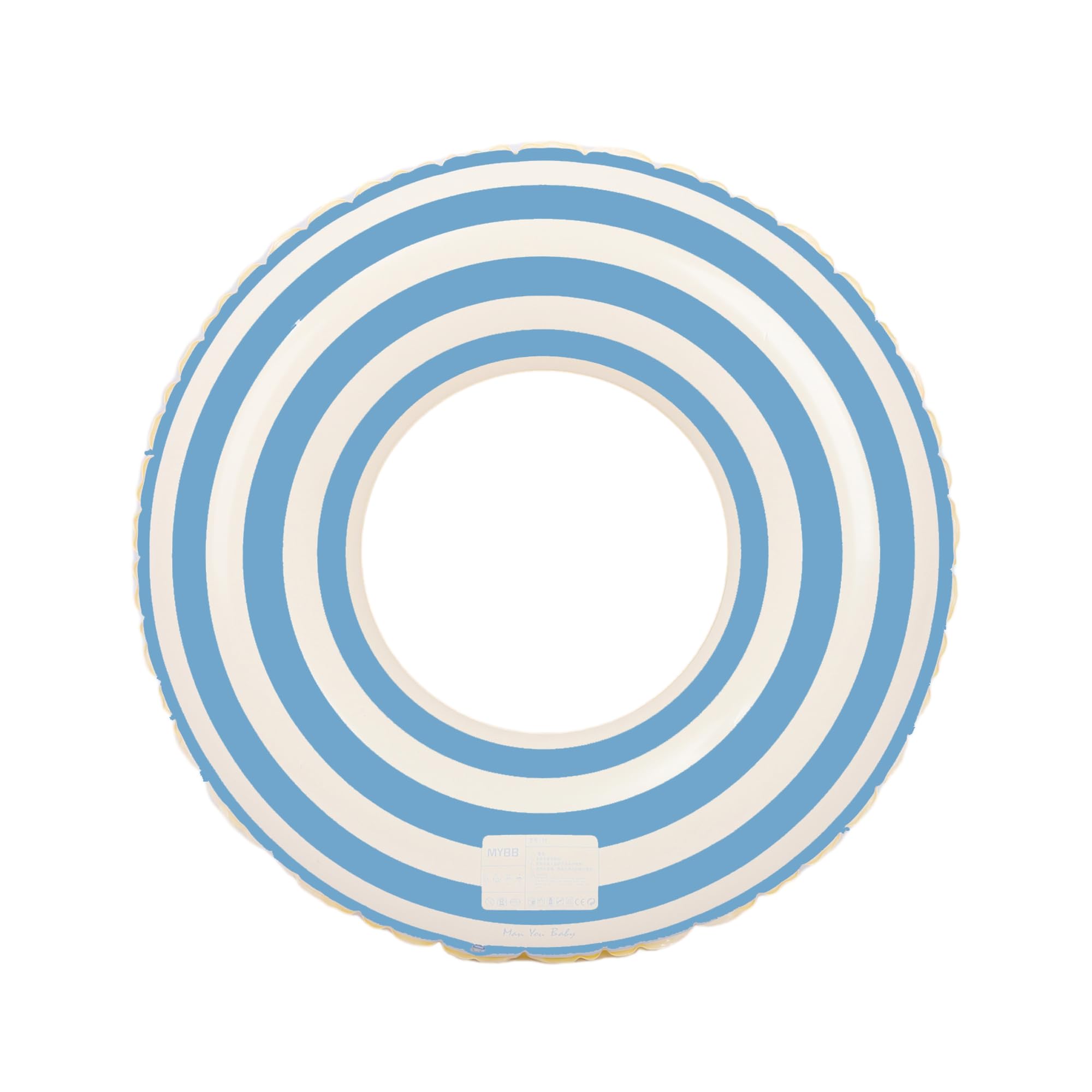 Gukasxi Flotador inflable, anillo de natación vintage a rayas, flotador grueso para piscina inflable, anillo de natación para playa de verano para niños y adultos (azul, adulto)