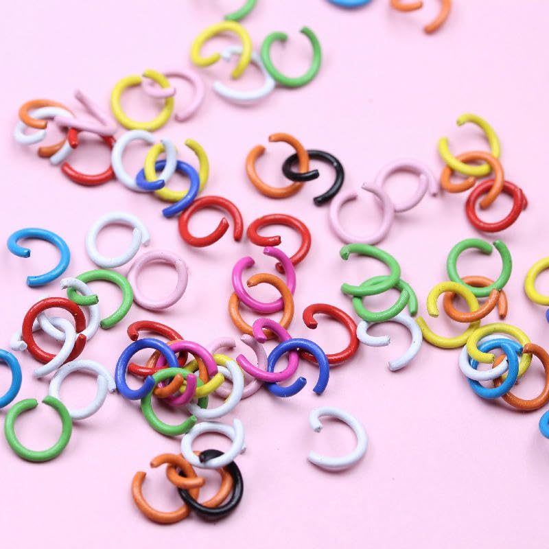 6/8/10 mm, 4000–10000 Stück, runde O-Ringe aus Metall, Legierung, offene Biegeringe, Metallverbindungsringe, Schmuck-Spaltringe, Verbindungsstücke für die Schmuckherstellung