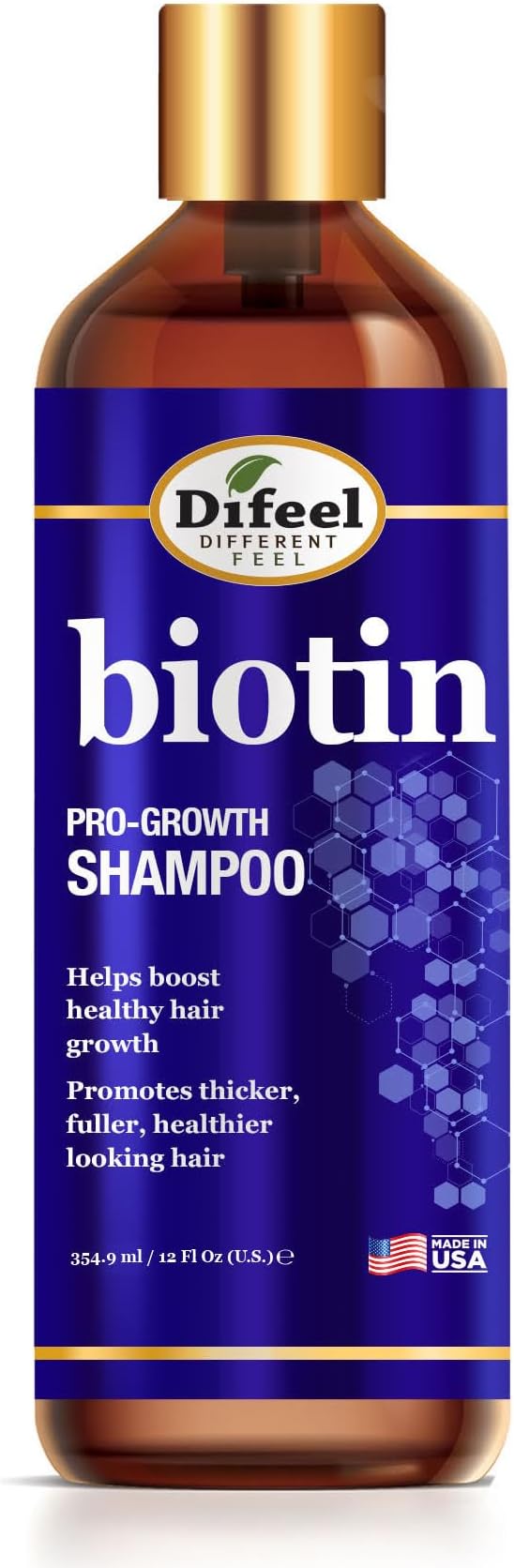 Difeel Pro-Growth Biotin Shampoo 354.9 ml - Shampoo for Thinning Hair and Hair Loss