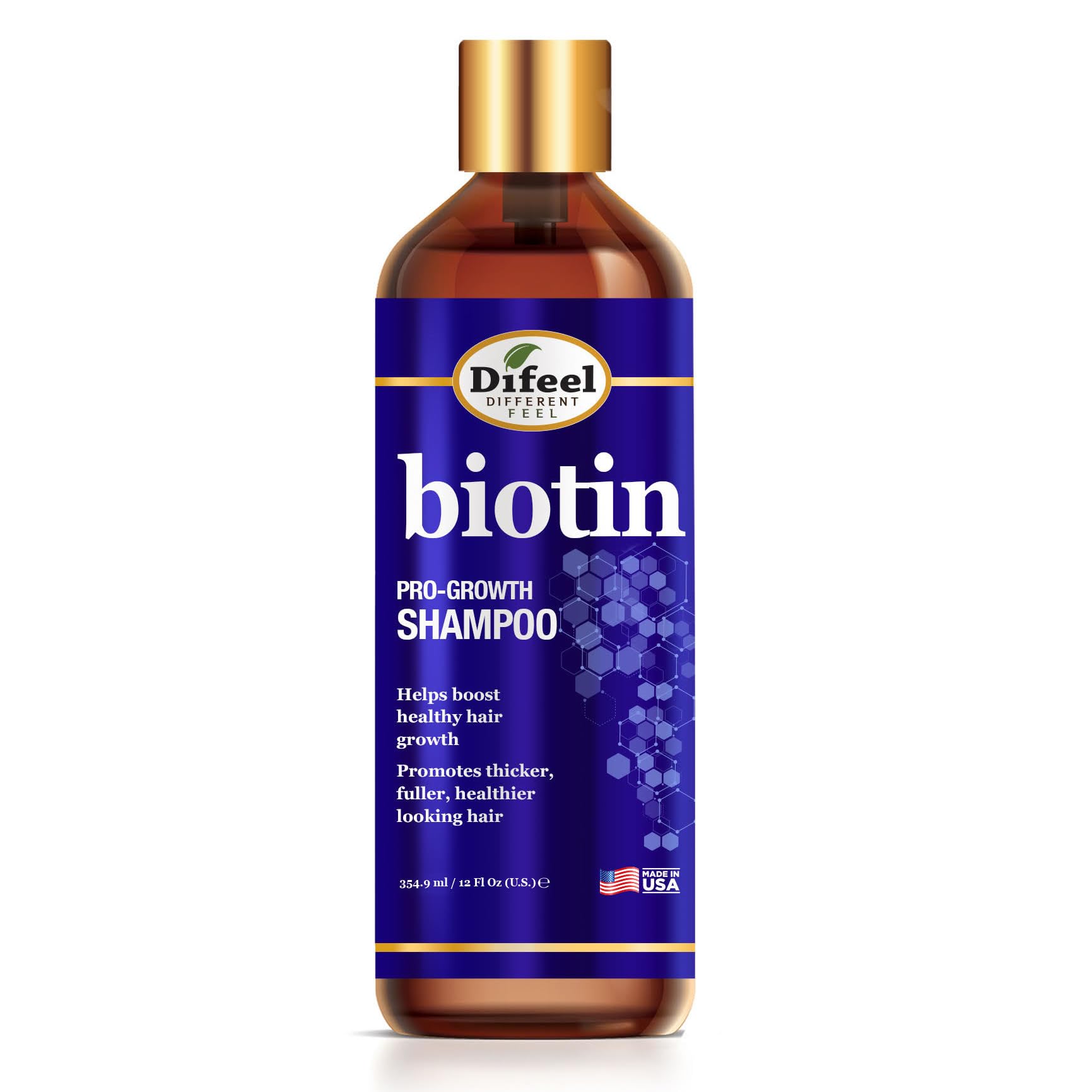 Difeel Pro-Growth Biotin Shampoo 354.9 ml - Shampoo for Thinning Hair and Hair Loss