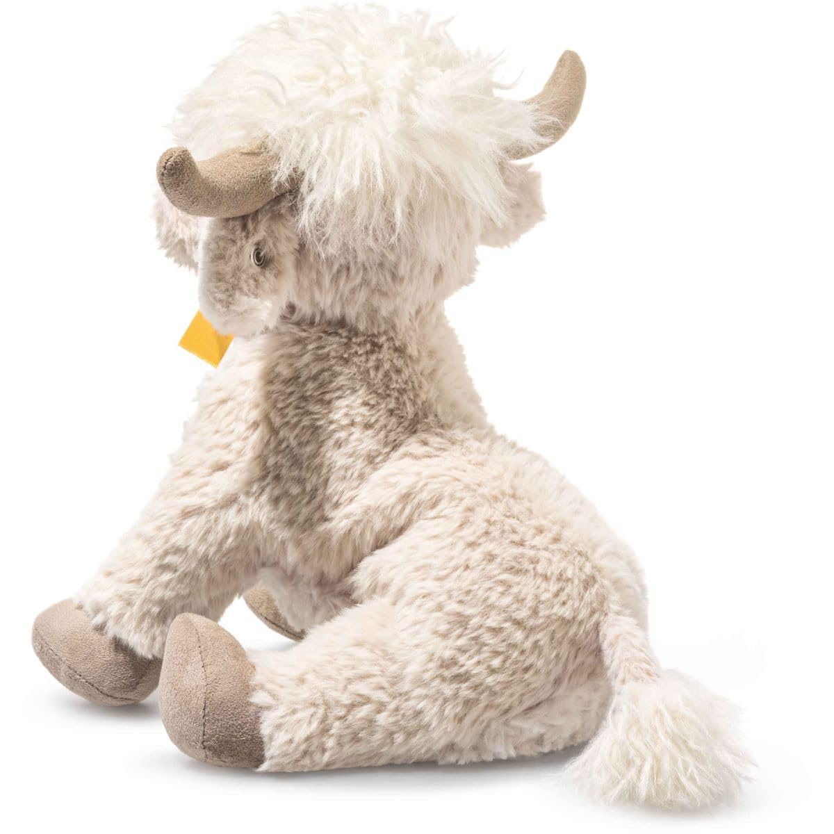 Steiff Harper Hochland krowa 24 cm, przytulanka z krowy Highland Cow, pluszowa zabawka, beżowa wołowina górska, pluszowa zabawka, siedząca, nadaje się do prania w pralce