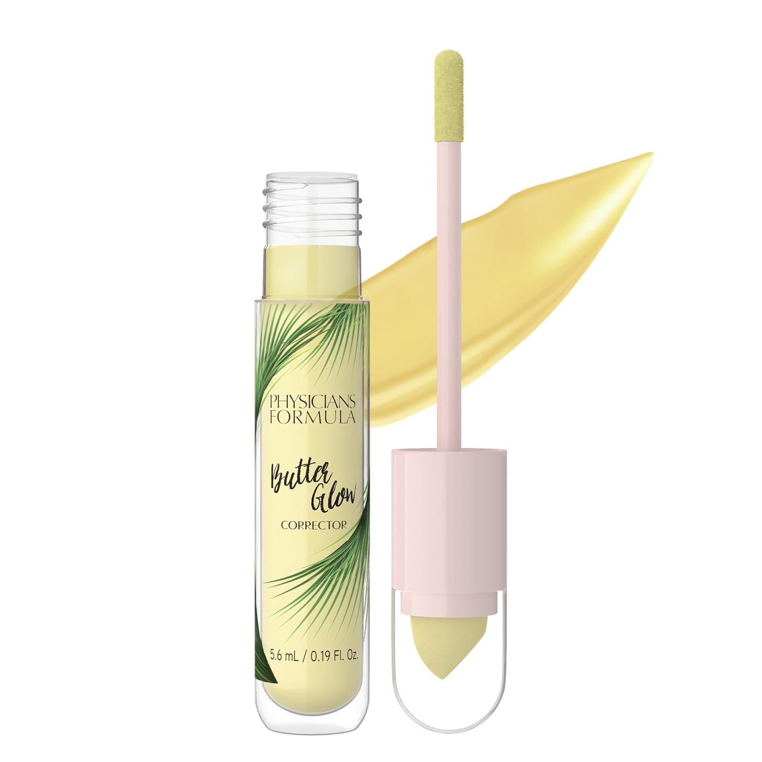 Physicians Formula Butter Glow Corrector, Corrector Amarillo Ligero con Aplicador Doble, con Ingredientes Iluminadores y Potenciadores de la Hidratación, Yellow