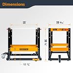 POWERTEC Support de haut d'outil avec roulettes - Workbench mobile avec 300lb Capacité, pour les outils de puissance de banc, lourd (UT1012)